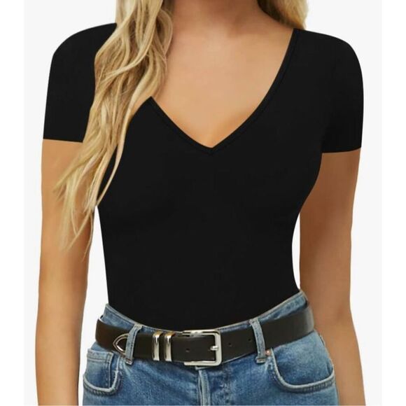 Khaki short sleeve bodysuit - size M - Picture 4 of 7